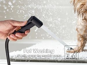 handheld bidet sprayer pet washing gentle spray for muddy paws