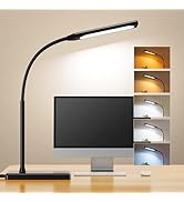 LINTYLE LED Desk Lamp for Office Home, 12W Eye-Caring Desk Light, 600LM Reading Light for Desk, U...