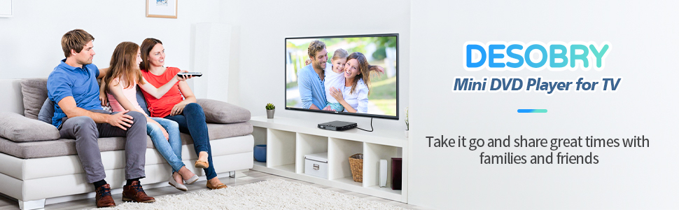 Mini DVD player for family home entertainment
