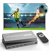 Video Wall Controller 2X2,JCHICI TV Wall Processor,4K x 2K HD Display,180 Degree Rotate,8 Splicin...