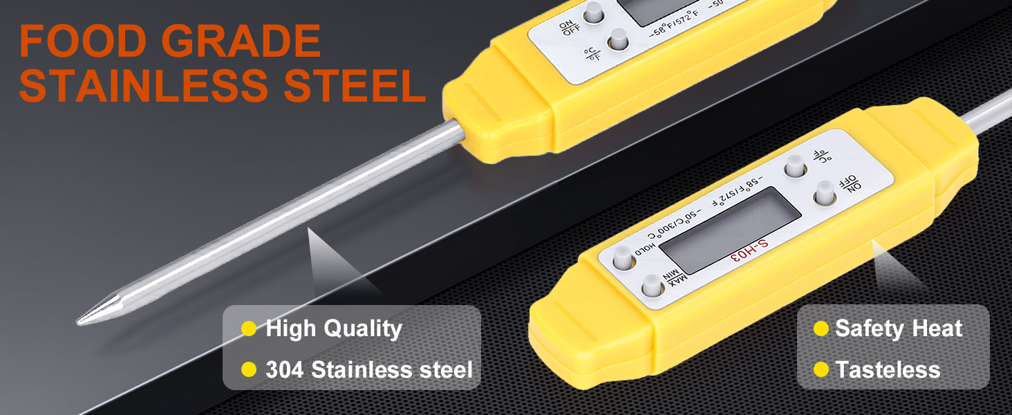 Waterproof cooking thermometer