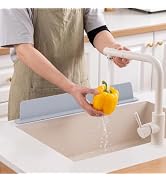 AyNirser Silicone Sink Splash Guard 20" 28“ - Non-Slip Strong Suction Cup Water Guard Strip for S...