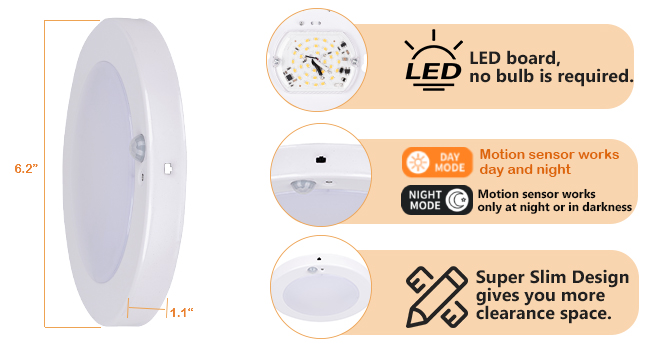 ceiling light size