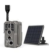 GardePro X66 Pro Cellular Trail Camera with SP350 Solar Panel, Live View, Built-in GPS, 7800mAh B...