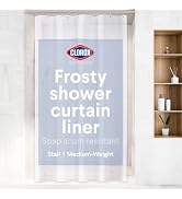Clorox Shower Curtain Liner, Premium Medium-Weight Durable Waterproof 6g PEVA for Bathroom with W...