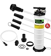 SWANLAKE 7 Liter Pneumatic/Manual Fluid Extractor Pump, Oil Changer Vacuum Fluid Extractor, Oil C...