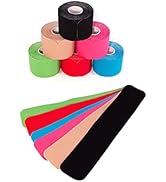 axion Kinesiology Tapes PRECUT Mix Set | 120 Pre-Cut Multicolored Sport Tape Strips 10 x 2 in - o...