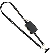 TiMOVO Clip & Go Strap Phone Lanyard, Cell Phone Strap with Leather Wallet Pouch, Universal Cross...