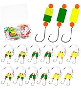 Pompano Rig Saltwater Surf Fishing Rigs – Double Drop Leader Rigs with Hooks, Floats, Beads &amp; Sna...