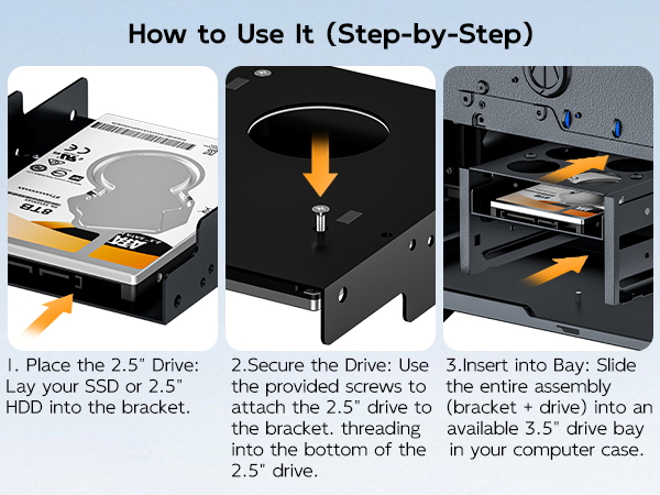 2.5'' 3.5'' Hard drive mounting bracket