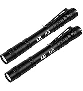 LE LED Pocket Pen Light Flashlight, Small, Mini, Stylus Pen Light with Clip, Perfect Flashlights ...