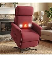 OKUP Power Lift Recliner Chair with Massage and Heat for Elderly, Electric Recliner Chairs for Ad...