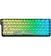 FKZ GMK68 Barebones Keyboard Kit, 65% Hot Swappable PCB Gasket Mount Tri-Mode Wireless BT5.0/2.4G...