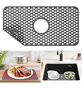 URMONA Sink Protectors for Kitchen Sink, 24.8'' x 13'' Silicone Sink Mat, Sink Mats for Bottom of...