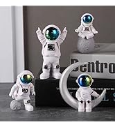 Ni-JASW Gradient Astronaut Statues Set of 4, Spaceman Figurines Space Theme Party Nursery Home Of...