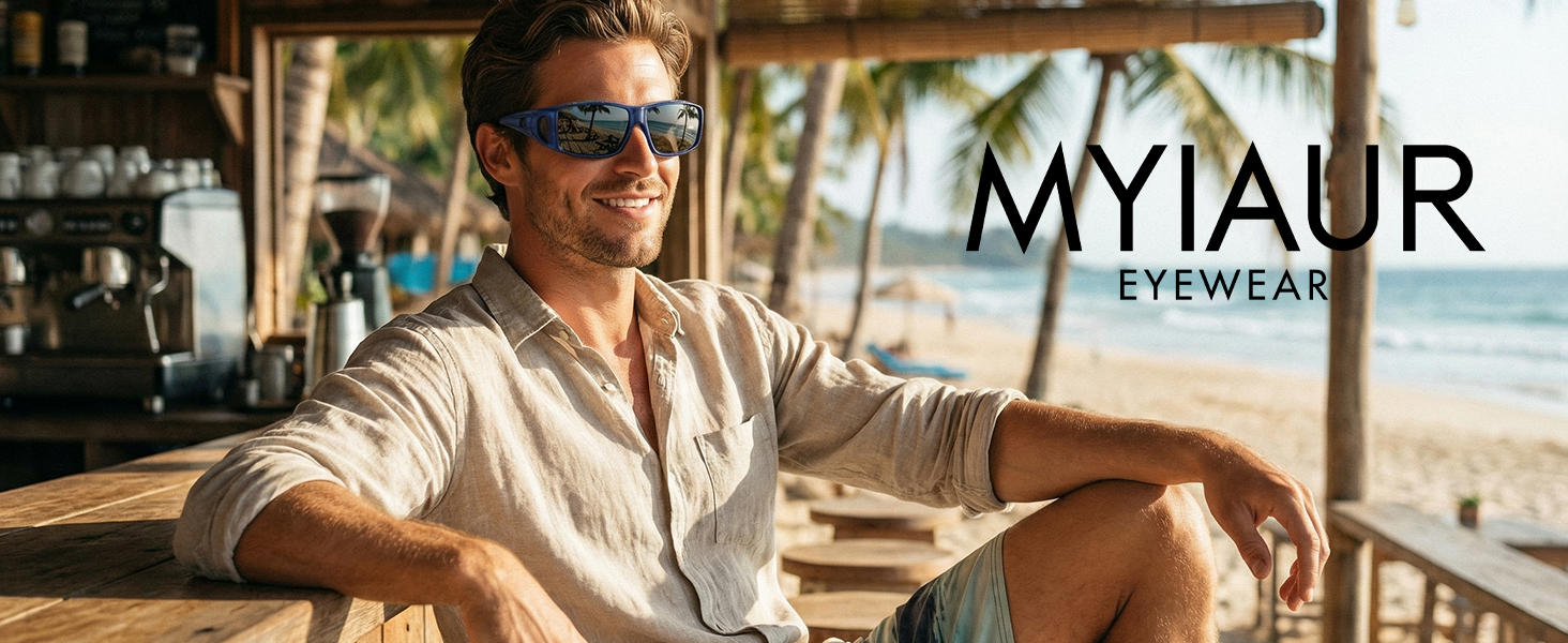 Myiaur Over Glasses Sunglasses for Men Women, Polarized Fit Over Sunglasses UVProtection, Anti Glare