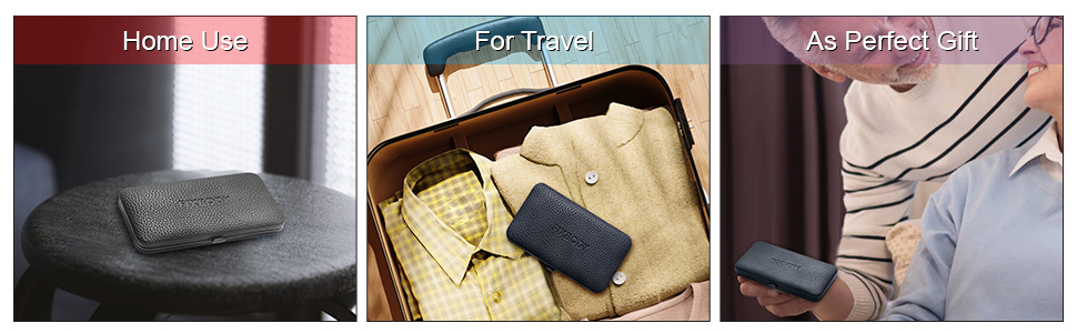 FIXBODY Manicure Set Nail Clippers Pedicure Kit -15 Pieces Black Stainless Steel Manicure Kit