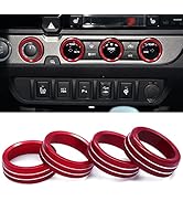 TWTADE 4pcs Toyota Tacoma Knob Cover Trim Ring for Air Conditioner AC Switch CD Button Compatible...