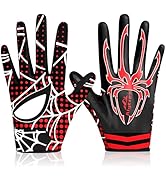 Alytree Kids Football Gloves, Youth Football Receiver Gloves with Super Sticky Grip, for Boys Gir...