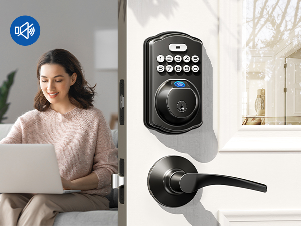 keyless entry door lock with hanlde