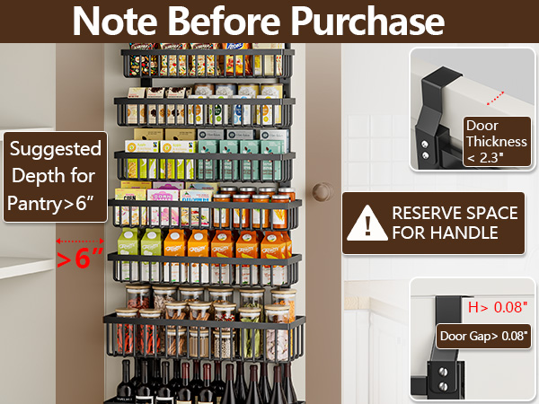 Over The Door Pantry Organizer