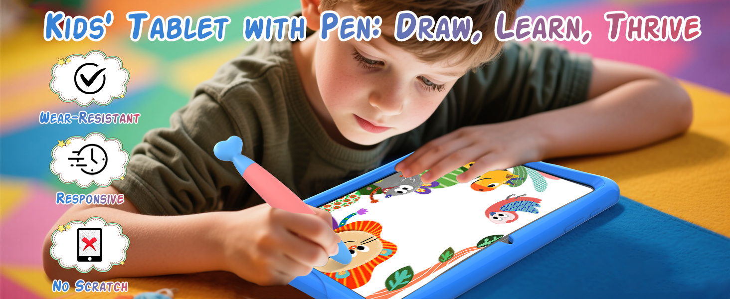 Kids tablet with pen