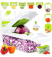 Vegetable Chopper, Onion Chopper, Mandolin Slicer,Pro 10 in 1professional food Choppermultifuncti...