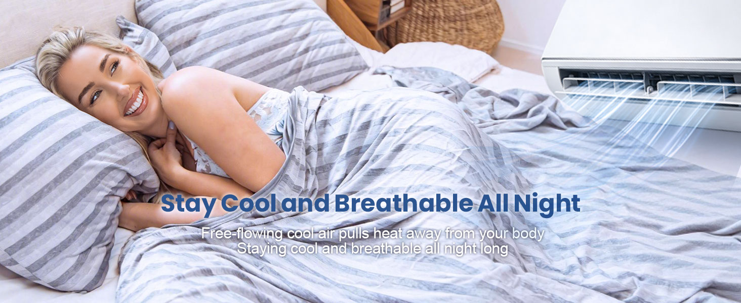Cooling Striped Blanket
