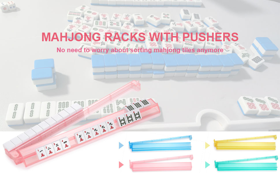 mahjong racks with pusher