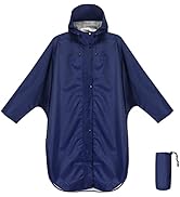 ANYOO Waterproof Rain Poncho for adults Lightweight Reusable Hiking Hooded Coat Jacket for Outdoo...