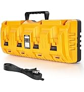 DCB104 Replacement for Dewalt Battery Charger Station, 4 Port Fast Rapid Charging Station with US...
