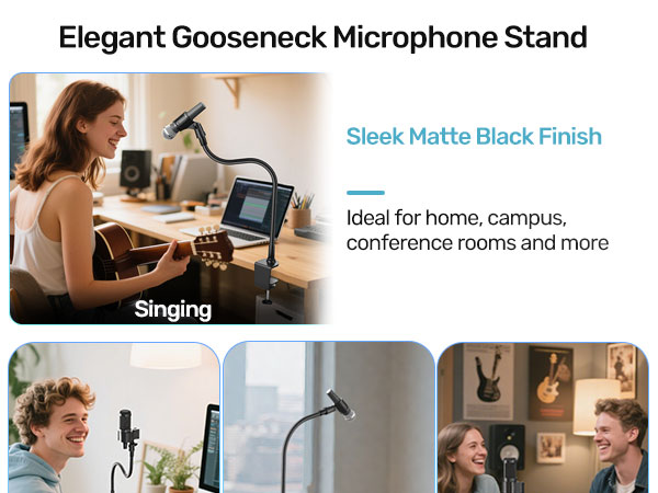 flexible gooseneck microphone stand