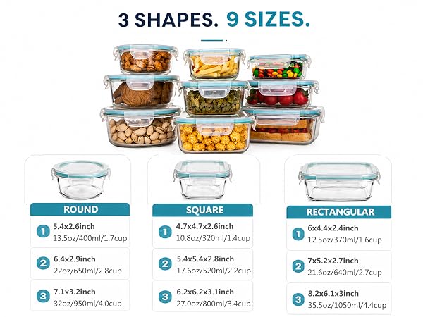 glass food storage container