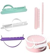 4PCS Cake Arch Guide Tool,Adjustable Fondant Cake Arc Ruler,Practical Baking Writing Swag Guide G...