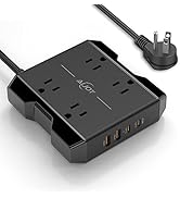 Aijoy 20W USB C Power Strip with 4 Outlets and 4 USB Ports Charging for iPhone 14/13 Series,5 ft ...