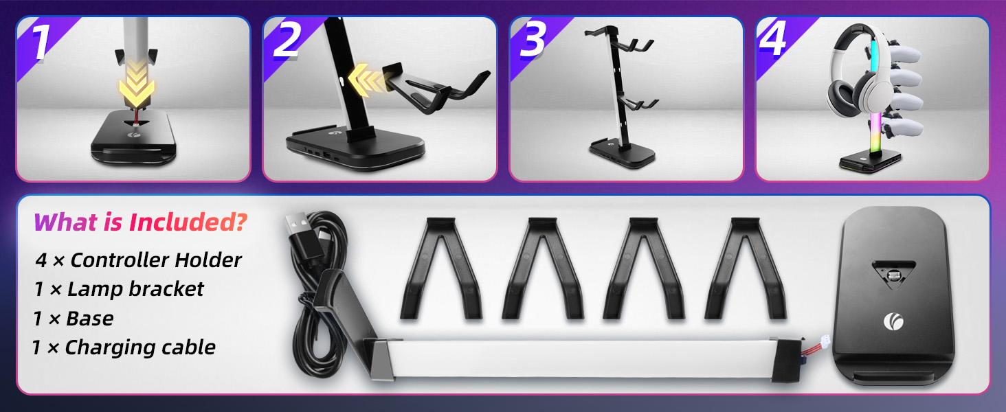 RGB Gaming Headphones Stand