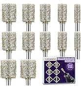 12PCS Diamond Grinding Bit Compatible with Dremel, Stone Carving Set with 50Grit Diamond Coated B...