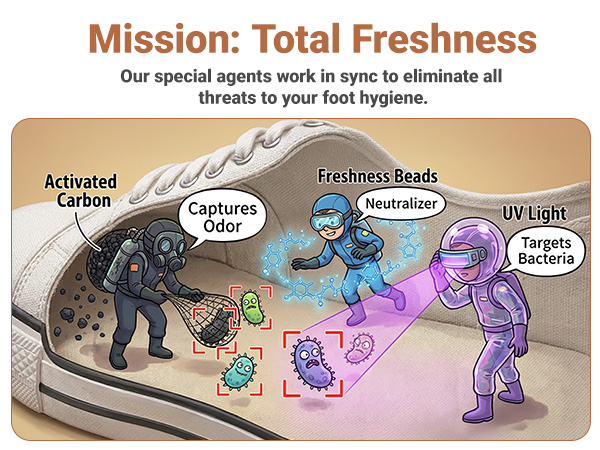 Our special agents work in sync to eliminate all threats to your foot hygiene.