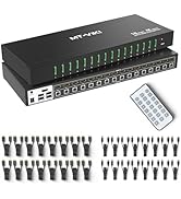 MT-VIKI 16 Port KVM Switch HDMI 4K@60Hz w/IR Remote, Support Keyboard Hotkey Switch 1U Rack Mount...