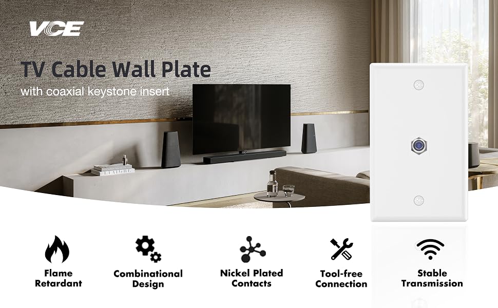 Coax Keystone Wall Plate