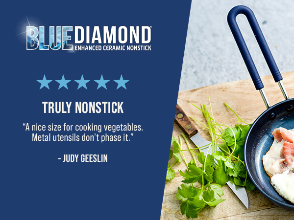 BlueDiamond, Ceramic Nonstick, PFAS-Free, Non-Toxic, Cookware, Frypans, Classic