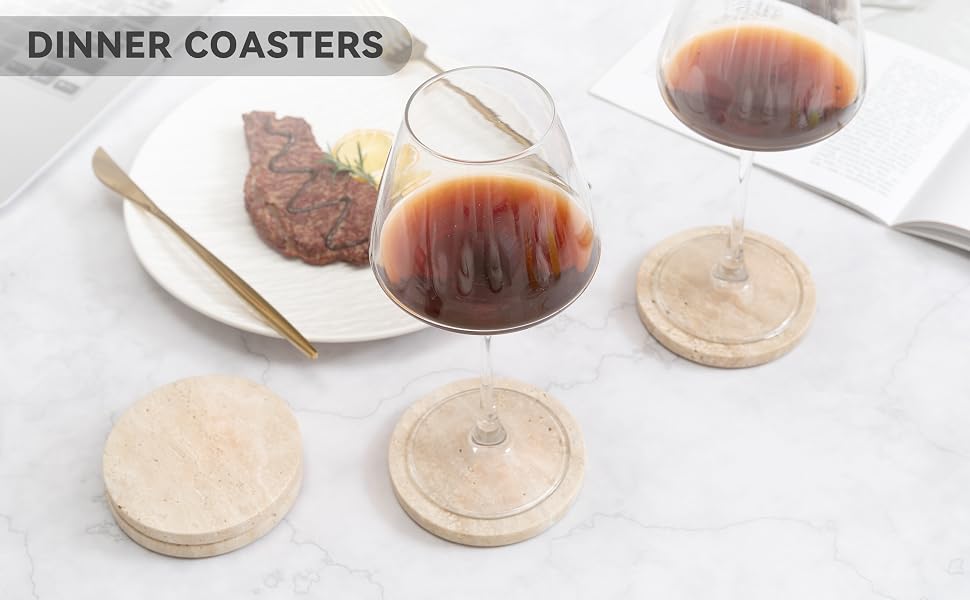 Beige Travertine Coaster