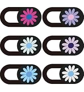 PRESSINART 6Pcs 6 Styles Daisy Camera Cover Slide Flowers 0.03 Inch Ultra Thin Webcam Cover Slide...