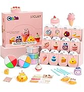 CyaJm 12-Color Air Dry Clay Kit, Dessert-Themed Ultra-Light Modeling Clay for Kids, Non-Toxic Sof...