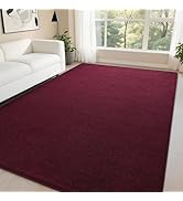 DweIke 6x9 Area Rug for Living Room, Super Soft Large Burgundy Rugs for Bedroom, Modern Aesthetic...