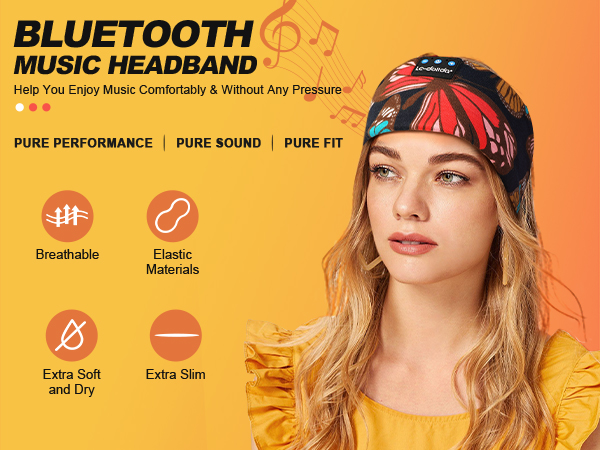 Sleep Mask with Bluetooth Headphones