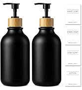 KASUNTING Hand Soap Dispenser Bathroom, Black Dish Soap Dispenser for Kitchen, 17 Fl Oz Plastic H...