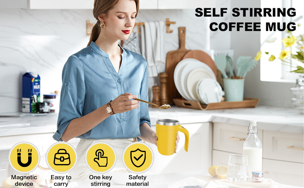 self stirring coffee mug cup self mixing cup magnetic stir mug novelty coffee mugs magnetic mug