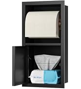 Bernkot Toilet Paper Holder, Hidden Tampon Storage Holder, in Wall Toilet Roll Holder, Recessed T...
