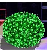 HISHINY Christmas Net Lights Outdoor, 5ftx5ft 100LED Green Wire, Connectable Bush Mesh Net Lights...